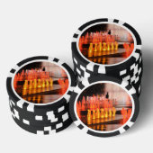 Foto-Pokerjeton, männliche Figur Pokerchips (Stapel)
