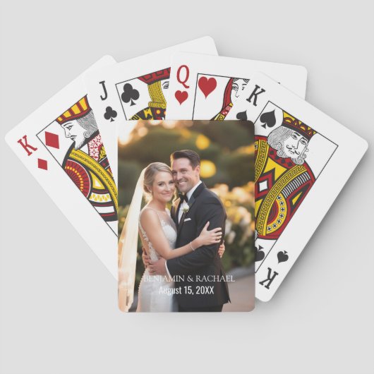 Foto-Pokerkarten für Hochzeiten oder Verlobungen Spielkarten (Rückseite)