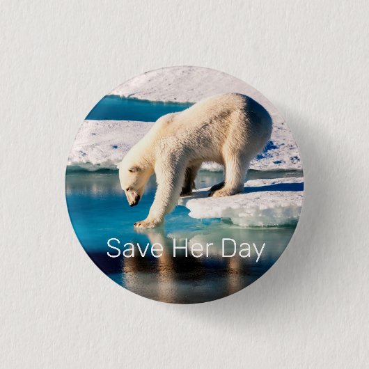 Foto Polar Bär Blau Weiße Inspiration Natur Button (Vorderseite)