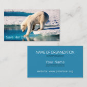 Foto Polar Bär Blau Weiße Inspiration Natur Visitenkarte (Vorne/Hinten)