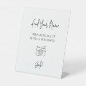 Foto Polaroid Editable Wedding Gästebuchunterschri Sockelschild (Vorderseite)