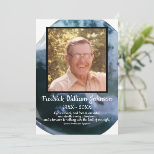 Foto Polished Blue Rock Hintergrundquote Programm (Stehend Vorderseite)