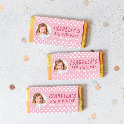 Foto Polka Dot Birthday Candy Bar Wrapper