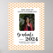 Foto Polka Dots Graduation Party Willkommen Poster (Vorne)