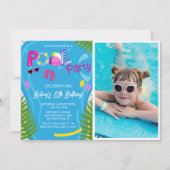 Foto Pool Party Sommermädchen Geburtstagsparty Einladung (Vorderseite)