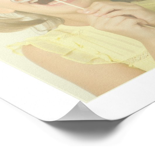 Foto Pop Art | Fun Kids Family Portrait farbig Poster (Ecke)