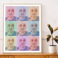 Foto Pop Art | Moderner, trendiger Retro-Farbblock