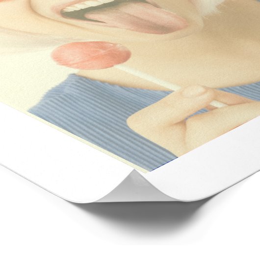 Foto Pop Art | Moderner, trendiger Retro-Farbblock Poster (Ecke)