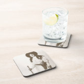 Foto Portrait eines Cowgirl Holding a Rifle, c1910 Getränkeuntersetzer (Rechte Seite)