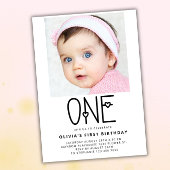 Foto Portrait One Sweetheart 1. Geburtstag Einladung