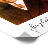 Foto Portrait und Unterschrift von Guglielmo Marco Poster (Ecke)