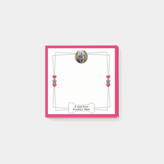 Foto Post-it-Notizen mit Pfauen & Herz Post-it Klebezettel (Vorderseite)