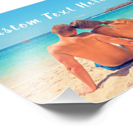 Foto-Poster drucken mit benutzerdefiniertem Text Fotodruck (Ecke)