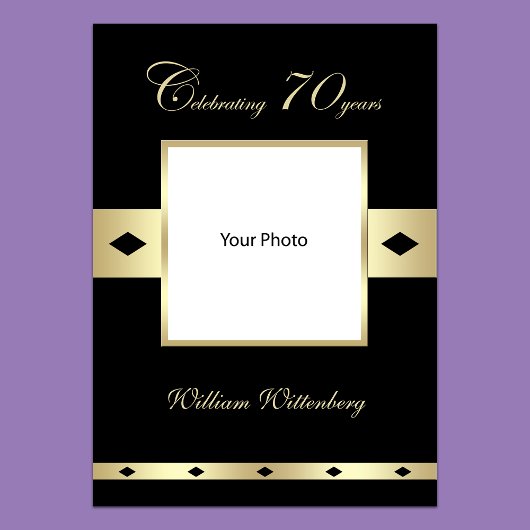 Foto Poster zum 70. Geburtstag