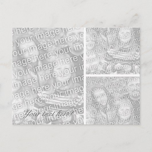 Foto-Postkarte | Collage-Vorlage für drei Bilder Postkarte (Vorderseite)