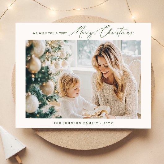 Foto Postkarte | Grüne Weihnachten