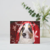 Foto Postkarte mit Happy Holidays (Stehend Vorderseite)