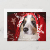 Foto Postkarte mit Happy Holidays (Vorne/Hinten)