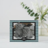 Foto Postkarte mit Jugendstil Print Background (Stehend Vorderseite)