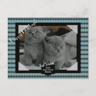 Foto Postkarte mit Jugendstil Print Background