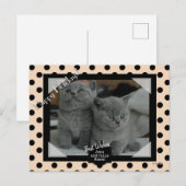Foto Postkarte mit schwarzem Polka Dot Hintergrund (Vorne/Hinten)