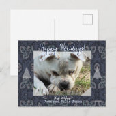 Foto Postkarte mit Vintagem Paisley Hintergrund (Vorne/Hinten)