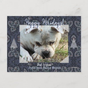 Foto Postkarte mit Vintagem Paisley Hintergrund