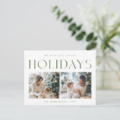 Foto Postkarte | Moderne Elegante Weihnachten (Stehend Vorderseite)