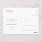 Foto Postkarte | Moderne Elegante Weihnachten (Rückseite)