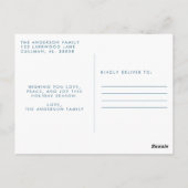 Foto Postkarte | Moderne Weihnachten (Rückseite)