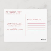 Foto Postkarte | Moderne Weihnachten (Rückseite)