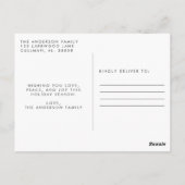 Foto Postkarte | Moderne Weihnachten (Rückseite)