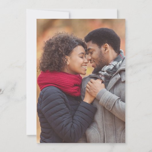 Foto Postponement Card Burgundy Hochzeit Update Einladung (Rückseite)