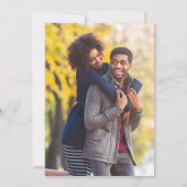 Foto Postponement Card Navy Blue Wedding Update Einladung (Rückseite)