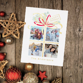 Foto präsent Gold Folien Feiertagspostkarte