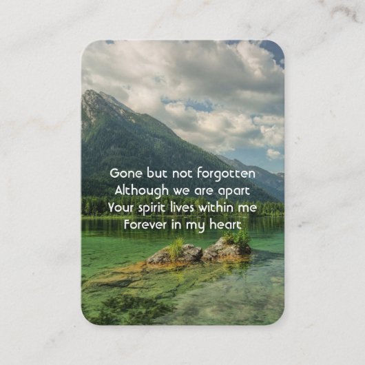 Foto Prayer Bergsee Landschaft Visitenkarte (Vorderseite)