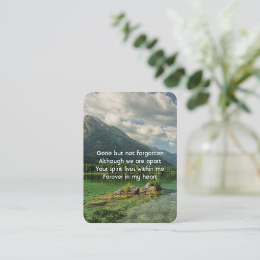 Foto Prayer Bergsee Landschaft Visitenkarte (Stehend Vorderseite)