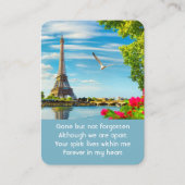 Foto Prayer Seine Paris Eiffelturm Visitenkarte (Vorderseite)