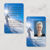 Foto Prayer Skifahren Skiberg Visitenkarte (Vorne/Hinten)