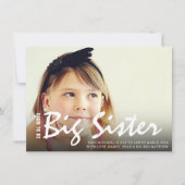 Foto Pregnancy Big Sister Moderne Ankündigung (Vorderseite)