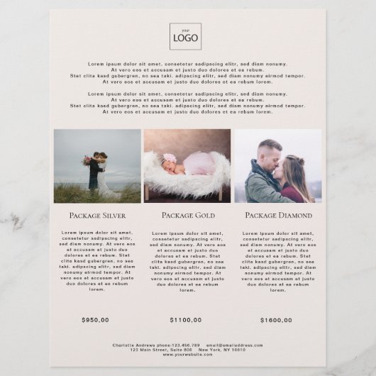 Foto Preislisten-Flyer (Vorderseite)