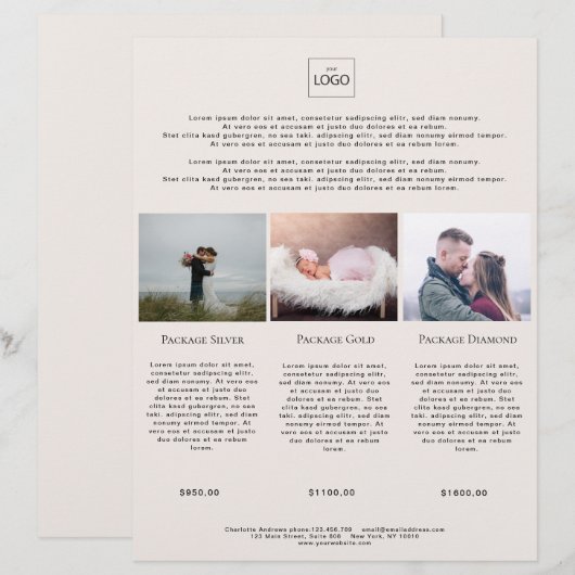 Foto Preislisten-Flyer (Vorne/Hinten)