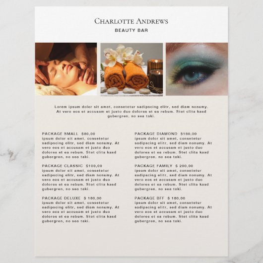 Foto Preislisten-Salon (Vorderseite)