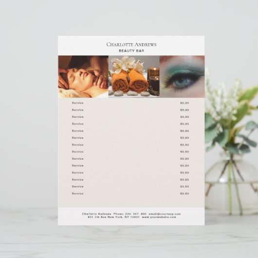 Foto Preislisten-Salon (Stehend Vorderseite)