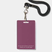 Foto Press Pass Burgundy Black ID Abzeichen Ausweis (Rückseite mit Lanyard)