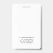 Foto Press Pass ID Abzeichen Ausweis (Rückseite)