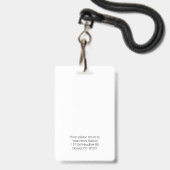 Foto Press Pass ID Abzeichen Ausweis (Rückseite mit Lanyard)
