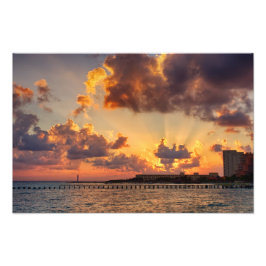 Foto Print - Sonnenaufgang in Cancun, Mexiko