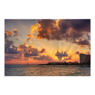 Foto Print - Sonnenaufgang in Cancun, Mexiko