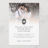 Foto Printable Thumbprint Gästebuchkarte Einladung (Vorderseite)